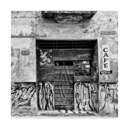 Philippe Hugonnard 'Cafe Express Havana 3' Canvas Art,14x14
